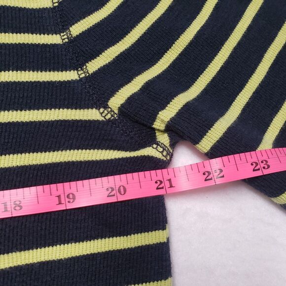 American Eagle Shirt Mens Large Blue Striped Waffle Thermal Long Sleeve Grunge - Picture 4 of 16